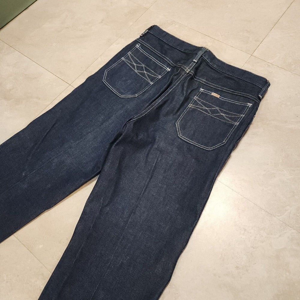 VTG 70s? Wrangler Mens 33x33 USA Made Talon Zipper Blue Denim Jeans 85343MI